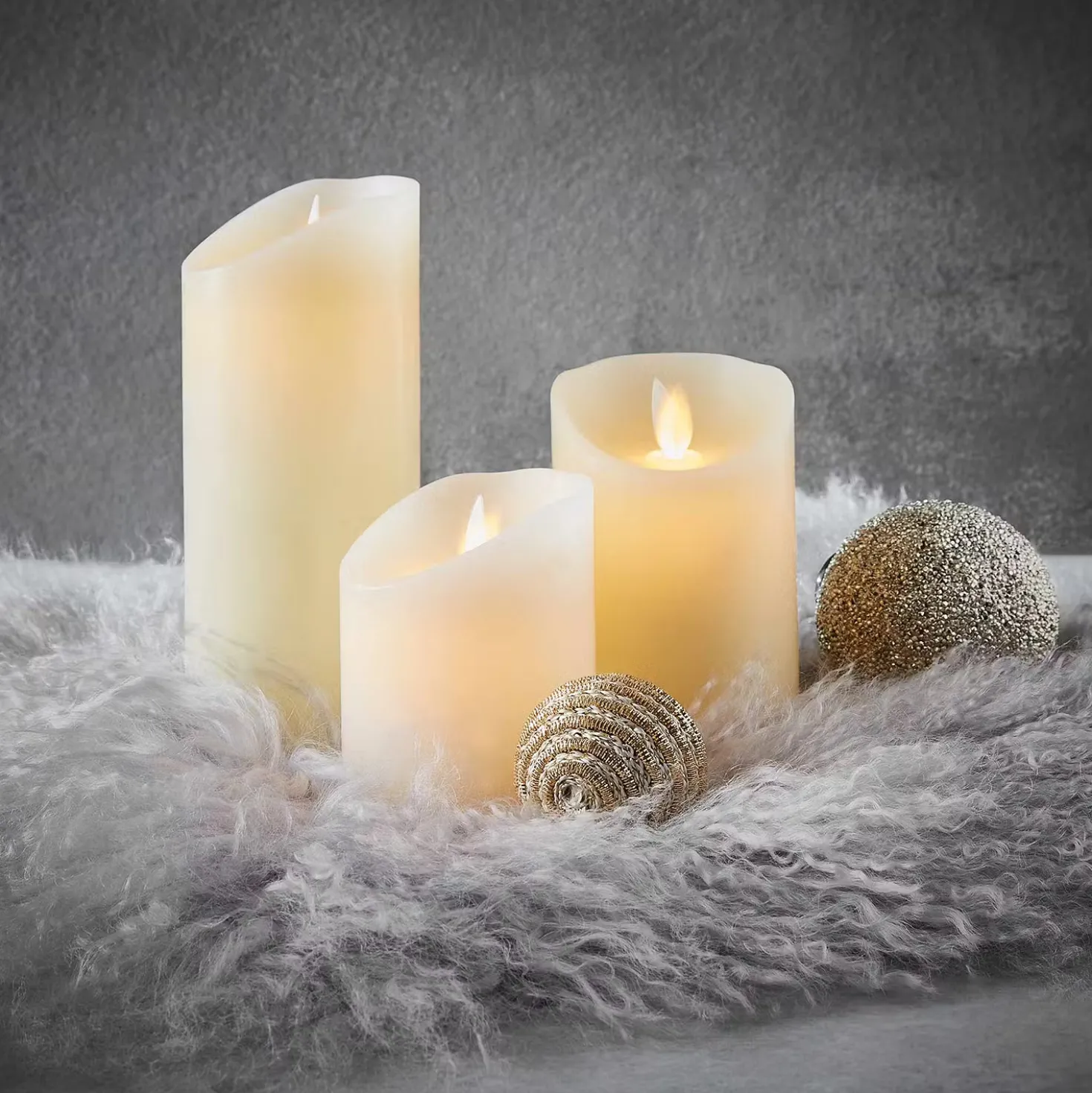 GLOWING FLAME LED Kerzen-Set 3-tlg.