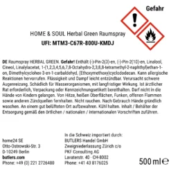HOME & SOUL Raumspray X Herbal Green