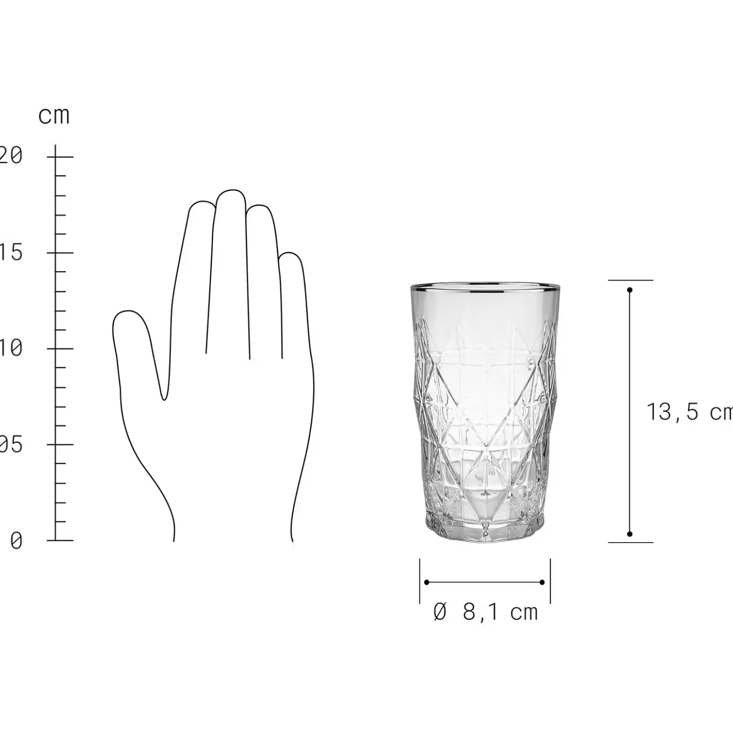 UPSCALE Longdrinkglas 6er-Set